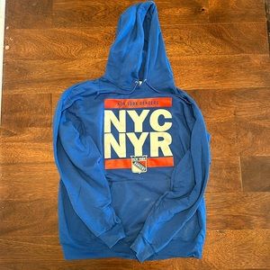 NHL New York Rangers NYC NYR Blue Sweatshirt Size Large